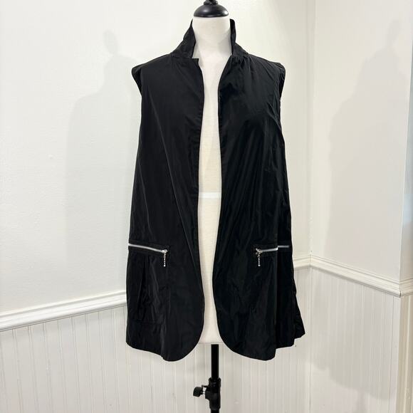 Sun Kim Size S Vest Oversized Black Modern Long Line Minimalist Avant Garde - Picture 1 of 8